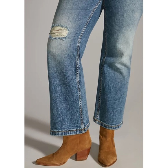𝅺ANTHROPOLOGIE Pilcro the yaya kick flare Jean New NWT Medium Blue Denim Anthro - Picture 5 of 6
